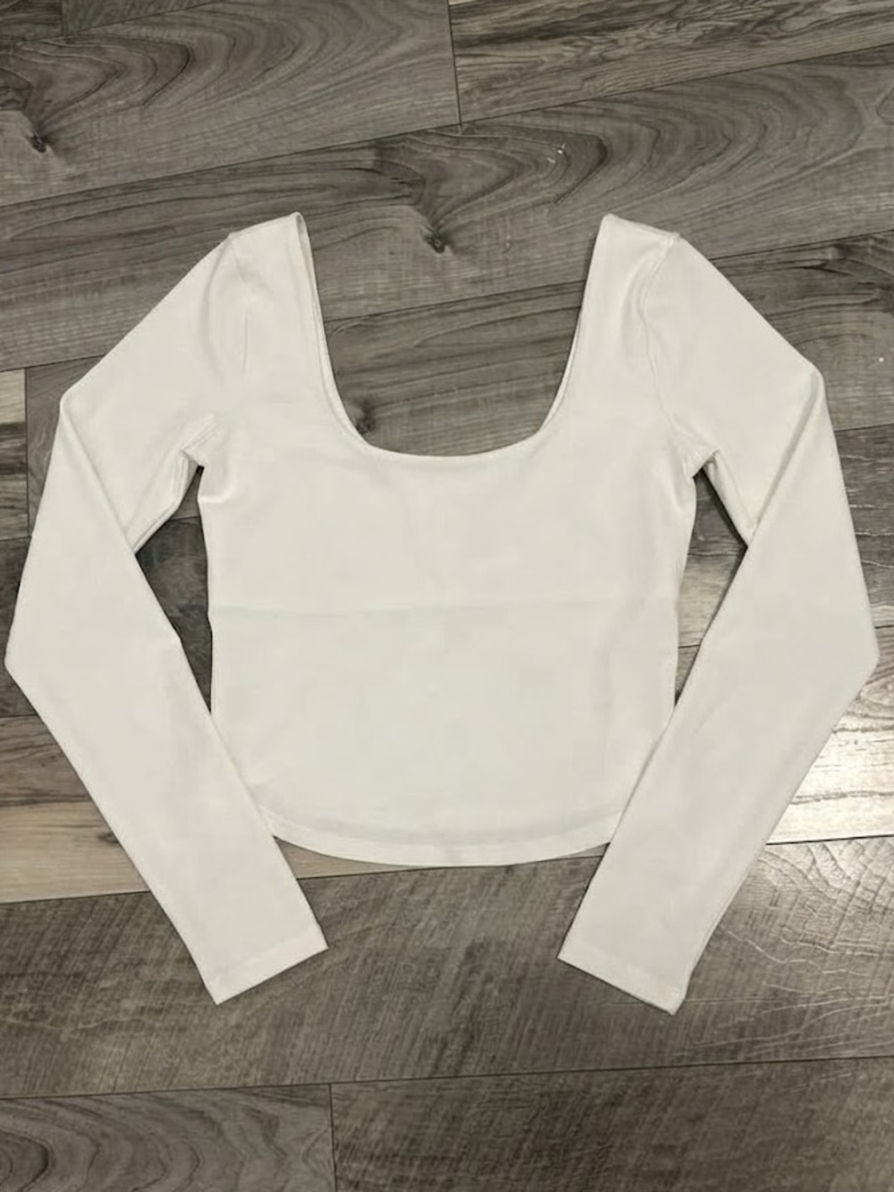 OFFLINE by Aerie White Scoop Neck Long Sleeve Top